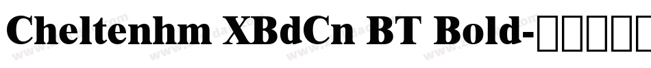 Cheltenhm XBdCn BT Bold字体转换